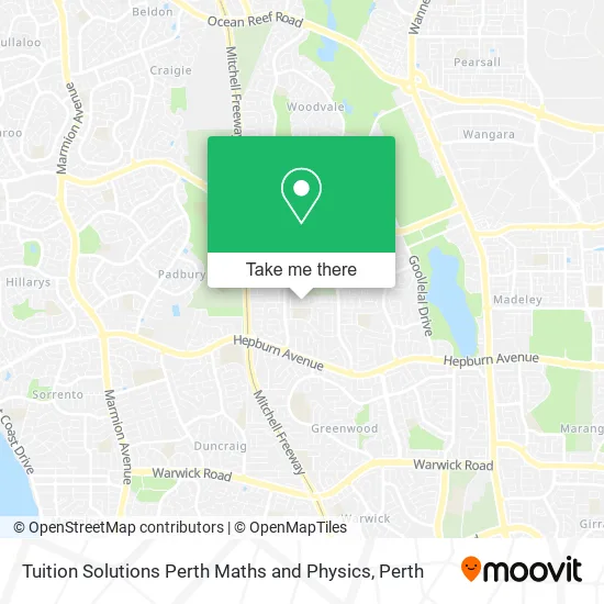 Tuition Solutions Perth Maths and Physics map