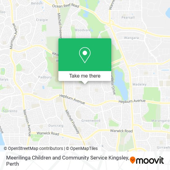 Meerilinga Children and Community Service Kingsley map