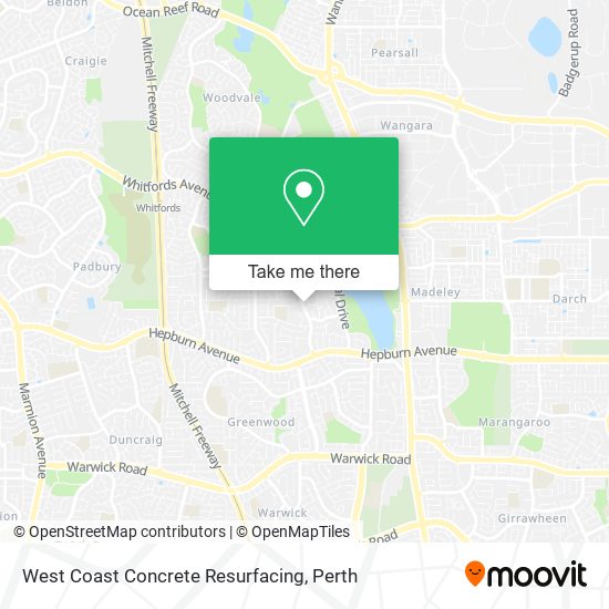 Mapa West Coast Concrete Resurfacing