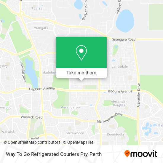 Way To Go Refrigerated Couriers Pty map