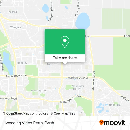 Mapa Iwedding Video Perth