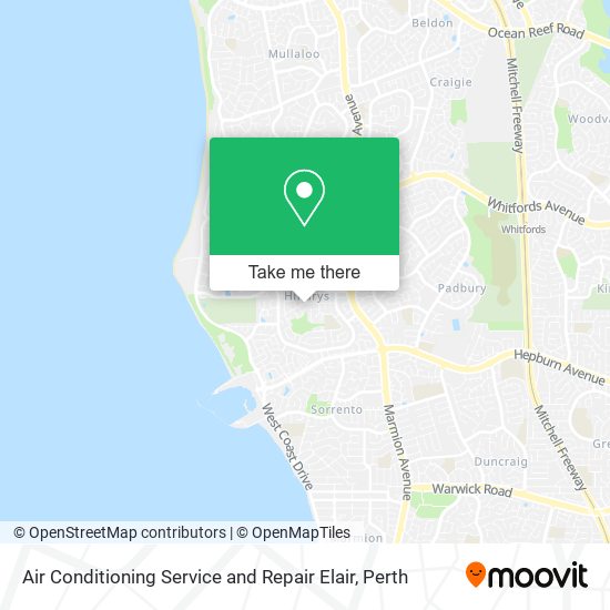 Air Conditioning Service and Repair Elair map