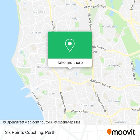 Six Points Coaching map