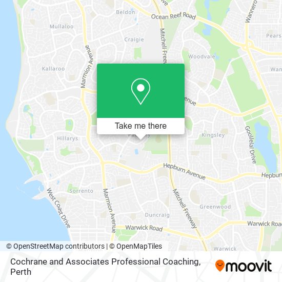 Mapa Cochrane and Associates Professional Coaching