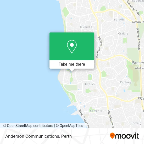 Mapa Anderson Communications