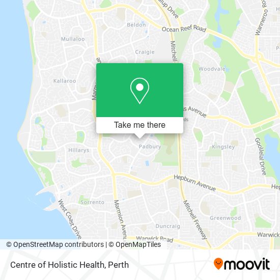 Centre of Holistic Health map