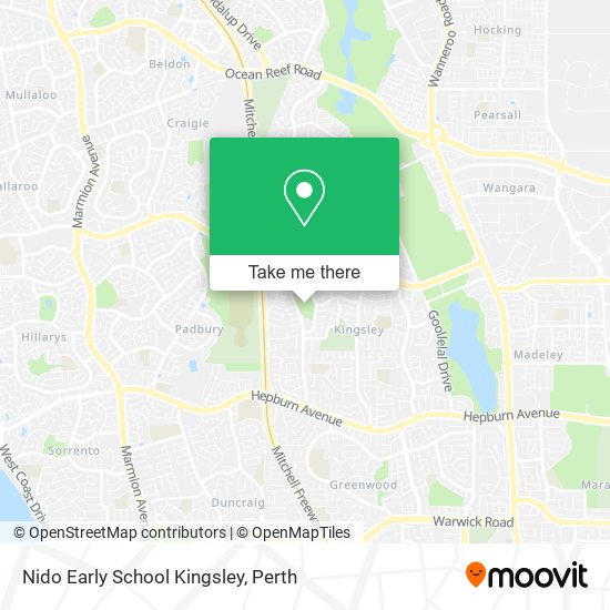 Nido Early School Kingsley map