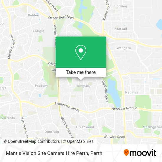 Mapa Mantis Vision Site Camera Hire Perth