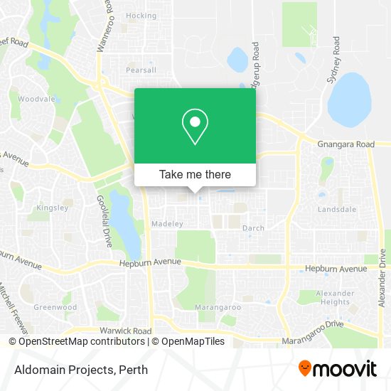 Aldomain Projects map