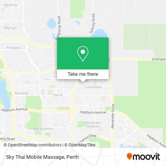 Sky Thai Mobile Massage map