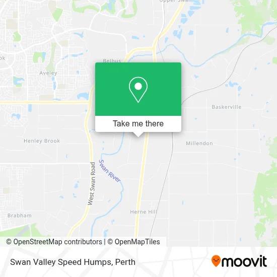 Mapa Swan Valley Speed Humps