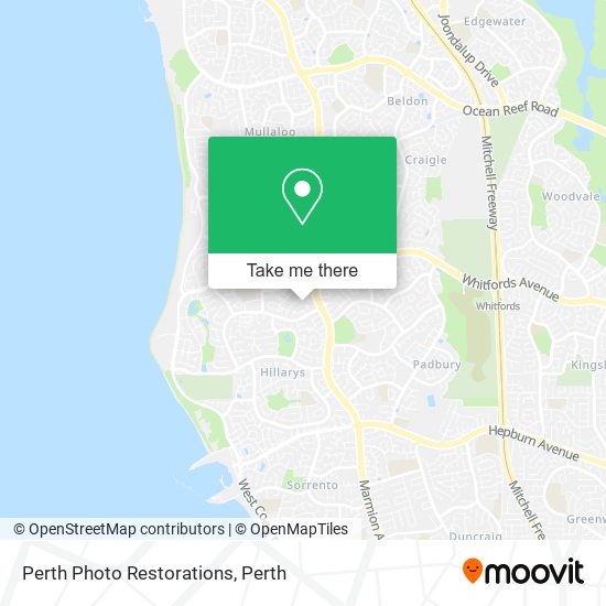 Perth Photo Restorations map