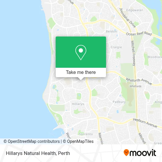 Mapa Hillarys Natural Health