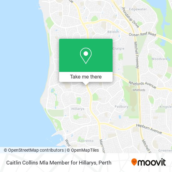 Caitlin Collins Mla Member for Hillarys map
