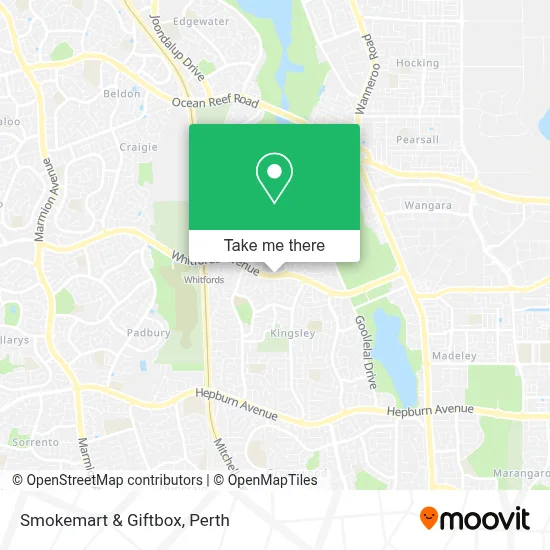 Mapa Smokemart & Giftbox