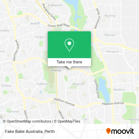 Mapa Fake Bake Australia