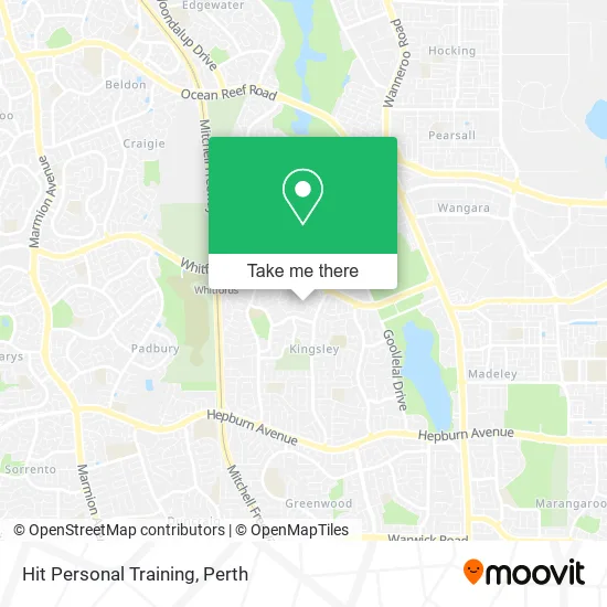 Hit Personal Training map