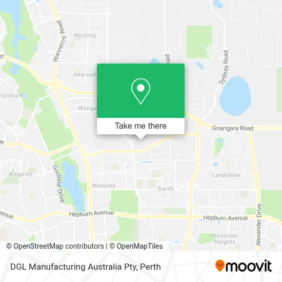 Mapa DGL Manufacturing Australia Pty