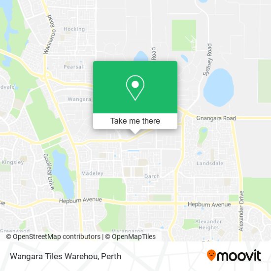 Wangara Tiles Warehou map