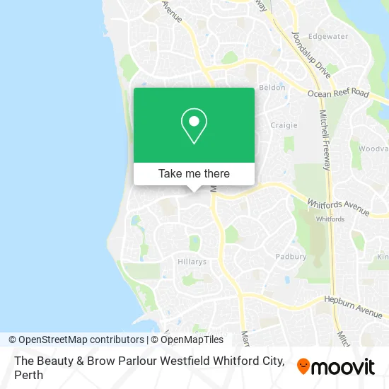 The Beauty & Brow Parlour Westfield Whitford City map