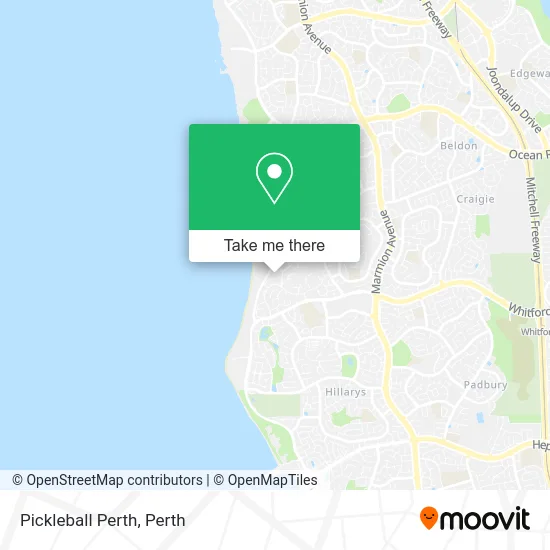 Mapa Pickleball Perth