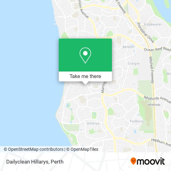 Dailyclean Hillarys map