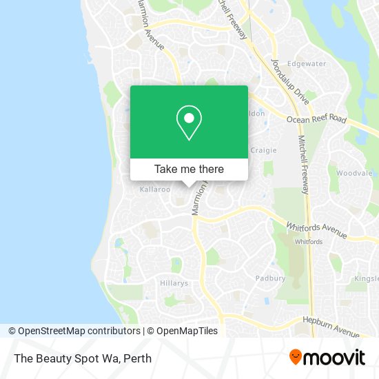 The Beauty Spot Wa map