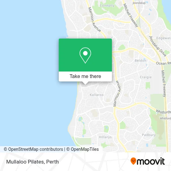 Mapa Mullaloo Pilates
