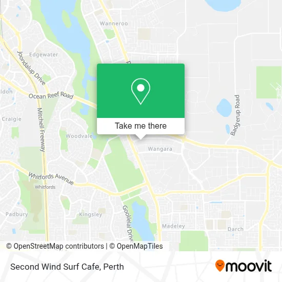 Mapa Second Wind Surf Cafe
