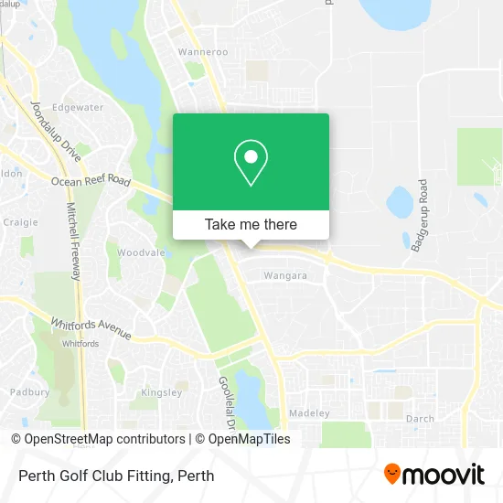 Mapa Perth Golf Club Fitting