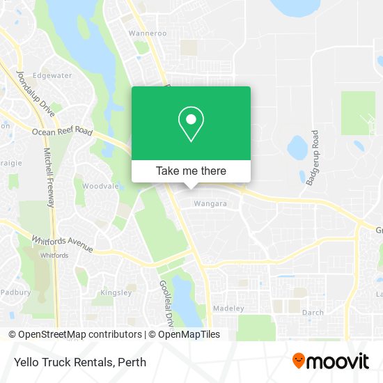 Yello Truck Rentals map
