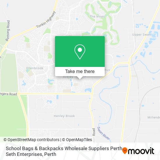 School Bags & Backpacks Wholesale Suppliers Perth Seth Enterprises map