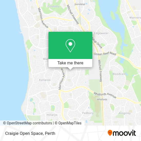 Mapa Craigie Open Space