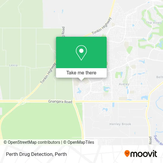 Mapa Perth Drug Detection