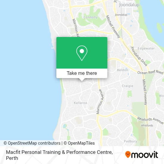 Mapa Macfit Personal Training & Performance Centre