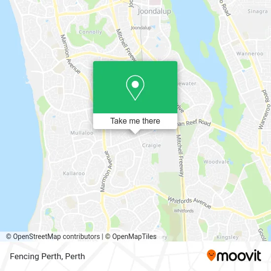Mapa Fencing Perth