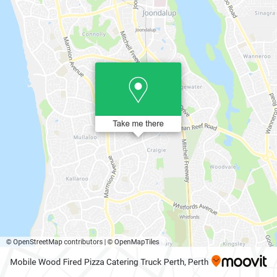 Mobile Wood Fired Pizza Catering Truck Perth map