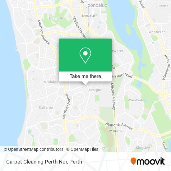 Carpet Cleaning Perth Nor map