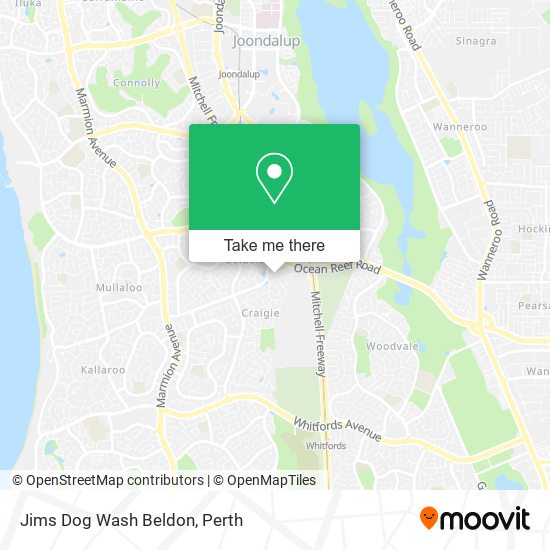Jims Dog Wash Beldon map