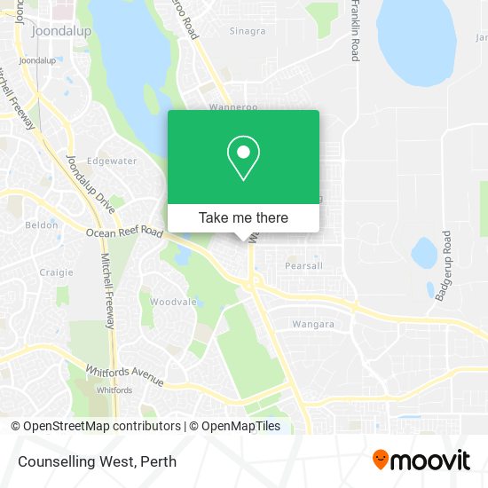 Counselling West map