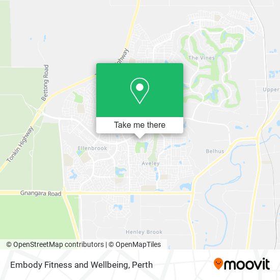 Embody Fitness and Wellbeing map