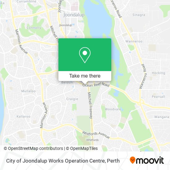 City of Joondalup Works Operation Centre map