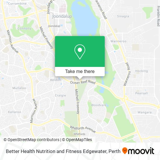 Better Health Nutrition and Fitness Edgewater map