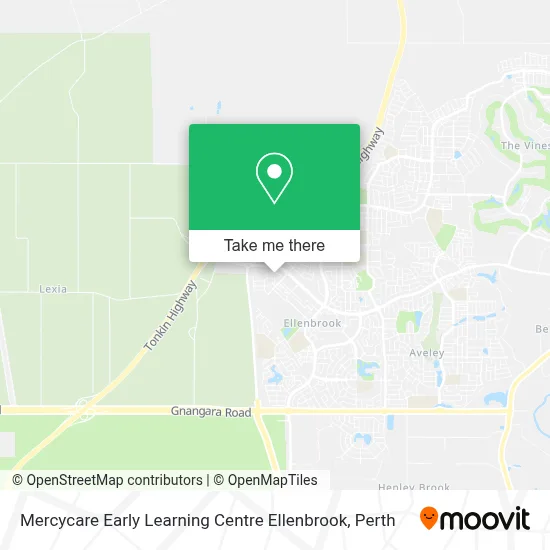 Mapa Mercycare Early Learning Centre Ellenbrook