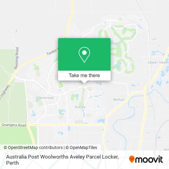 Australia Post Woolworths Aveley Parcel Locker map