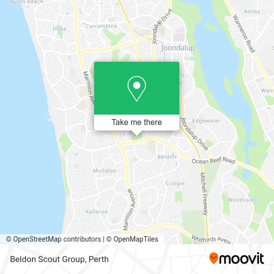 Mapa Beldon Scout Group