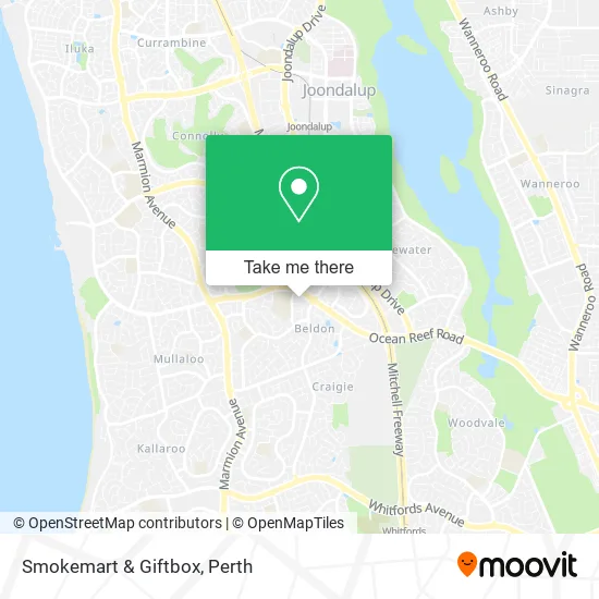 Mapa Smokemart & Giftbox