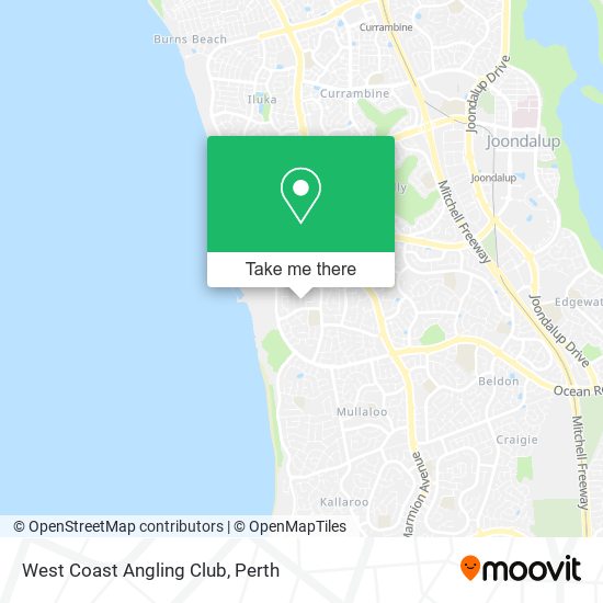 West Coast Angling Club map