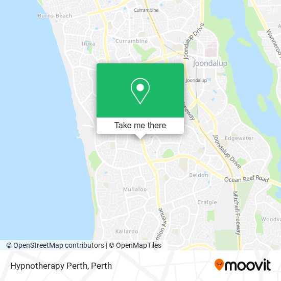 Hypnotherapy Perth map