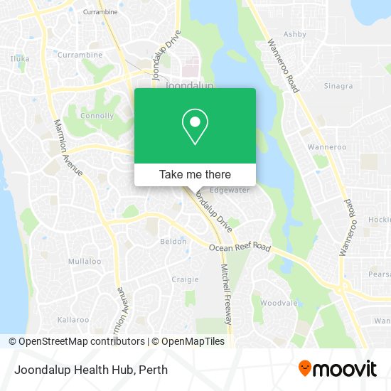Joondalup Health Hub map